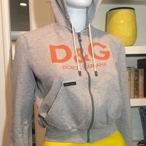 Dolce & Gabbana Light Gray Sweatshirt with Black Label